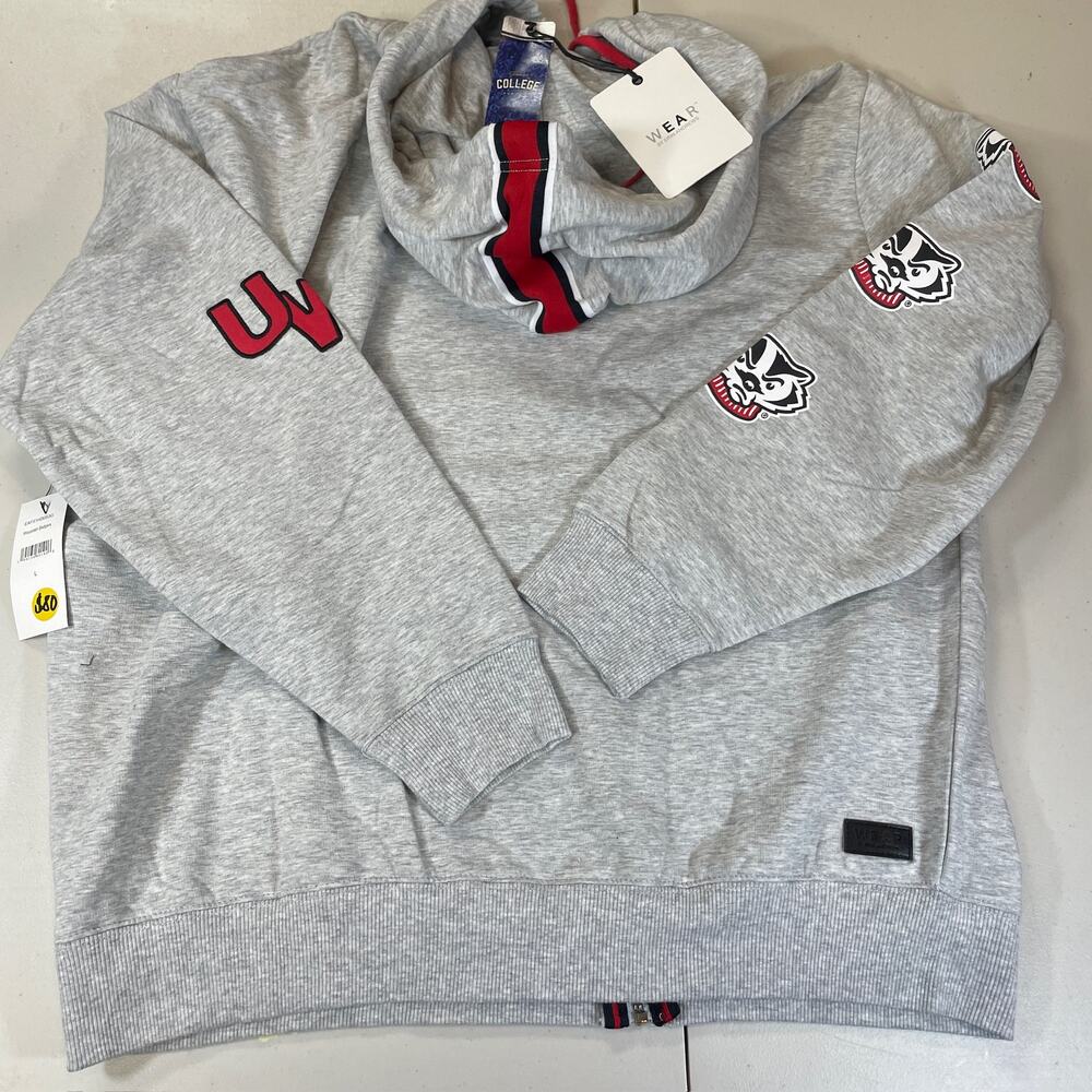 Wisconsin Badgers Wear by Erin Andrews Zip-Up Hoodie - Picture 2 of 2